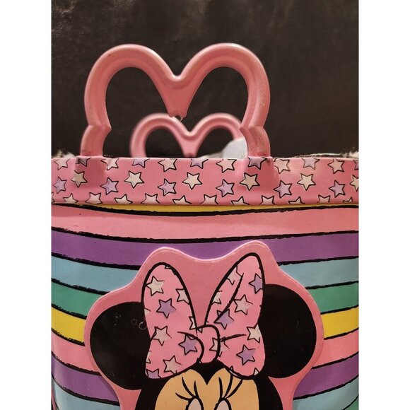 Minnie Mouse Girls Pink & Rainbow Rain Boots - Size 13/1 - Picture 4 of 16